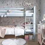 Bunk bed for children in a shade of blue